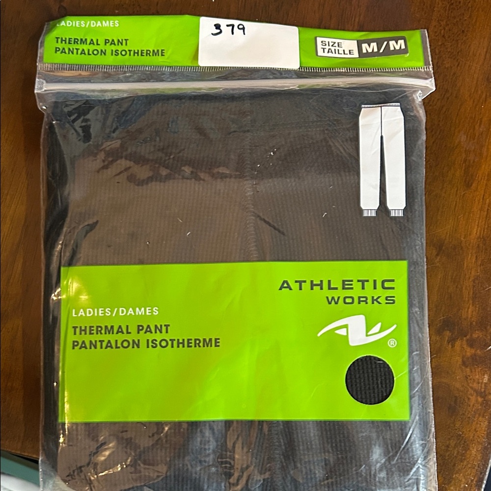 379.    NWT Athletic Works Ladies Thermal Pants - Dark Gray